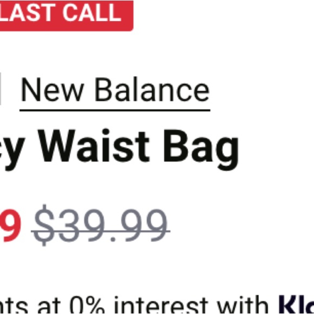 New Balance Olive and Black Men's Belt Bag - Picture 2 of 6